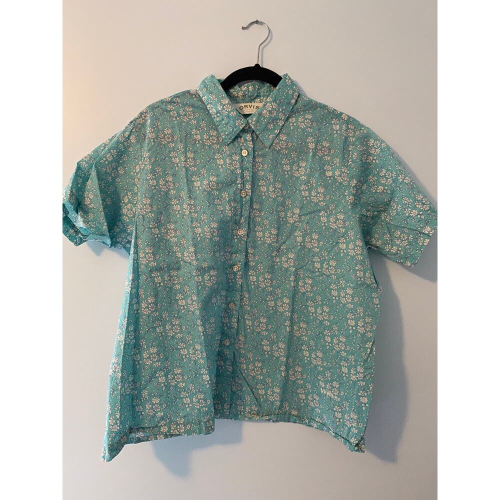 Womens Orvis Floral Button Down Shirt Size 20